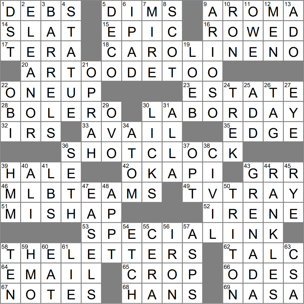 Solve the LA Times Crossword: One Used in Basketball But Not in Hockey