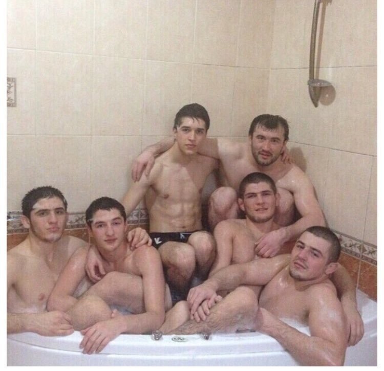 Khabib Nurmagomedov in a Bathtub with Friends: Why It Went Viral