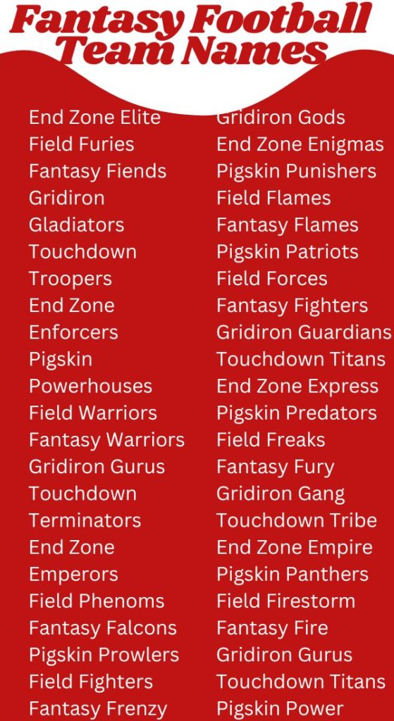 Unique Movie Fantasy Football Team Names Every Fan Will Love