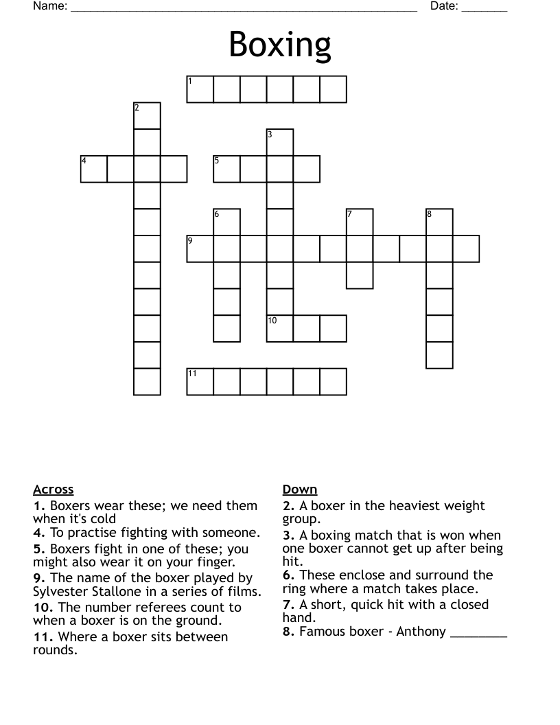 Boxing Options Crossword Clue Answer: DOWNANDOUT Explained