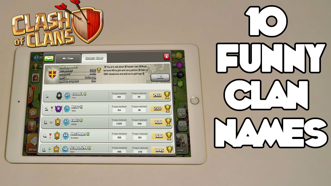 Top 20 Creative Clan Names for Clash of Clans