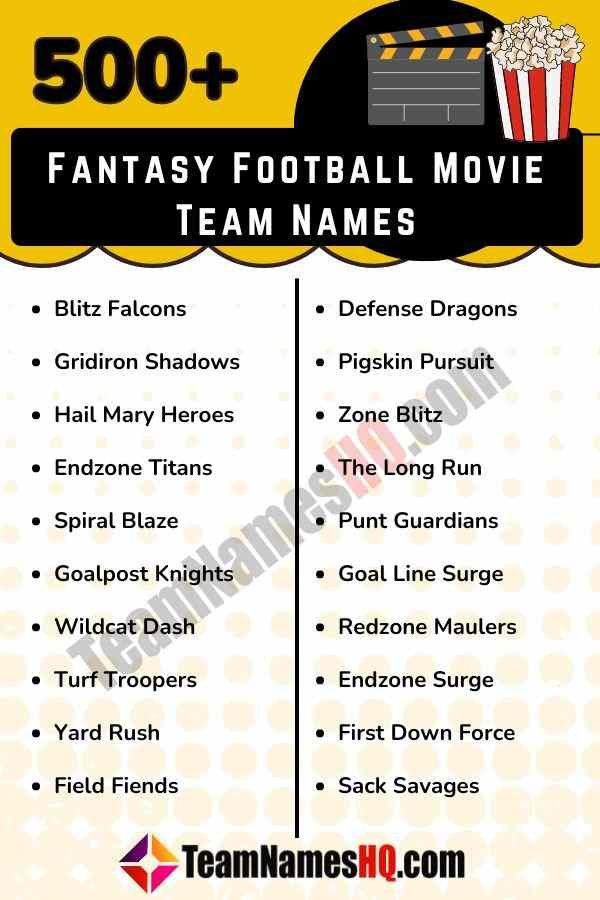 Unique Movie Fantasy Football Team Names Every Fan Will Love