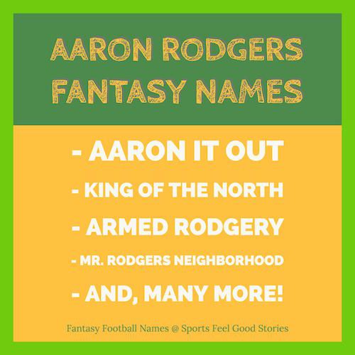 Creative Aaron Rodgers Fantasy Football Team Names Ideas