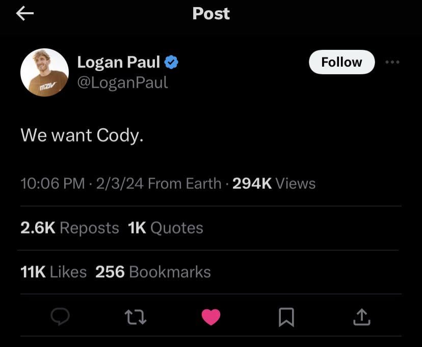 Why Logan Paul Tweeted His Gratitude to Cody Rhodes? (Heres the Full Scoop on This Story)