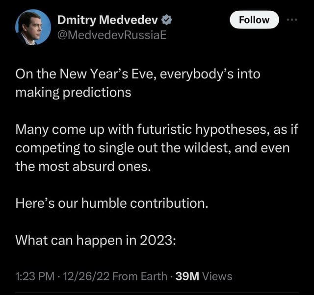 Top Medvedev Predictions: The Future According To Him