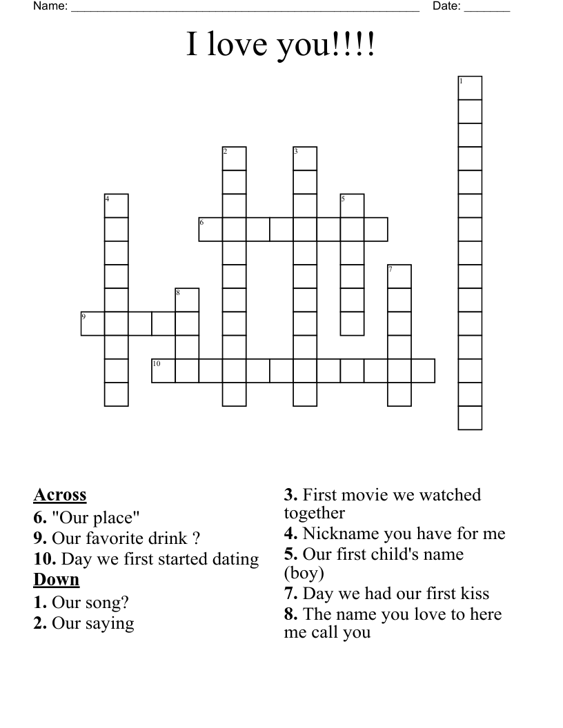 Te I Love You Crossword Puzzle? Follow These Steps for a Fast Win