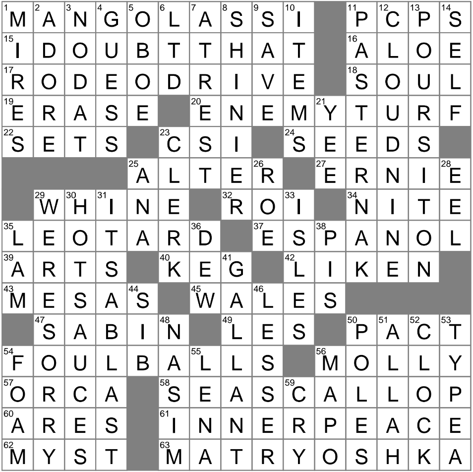 Solved! Masters Elaborated Crossword Clue Nov 12th