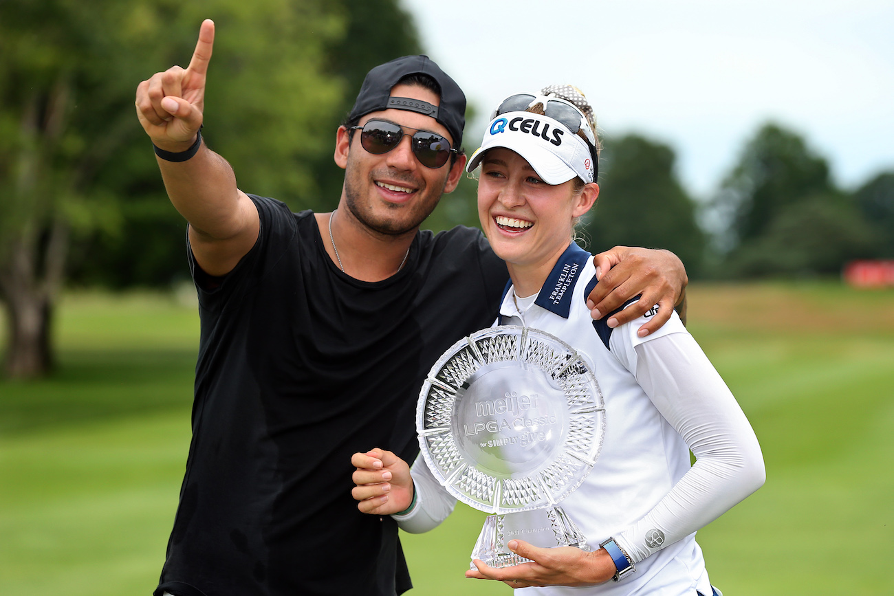 Discover who is Nelly Kordas Caddie, her trusted on-course partner.