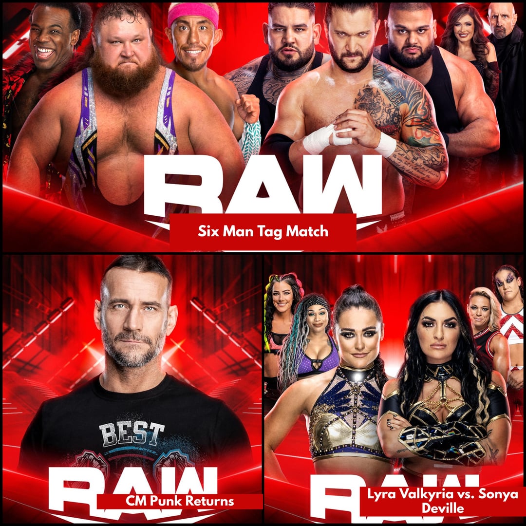 This Weeks Monday Night Raw Card: Surprises and Big Matches