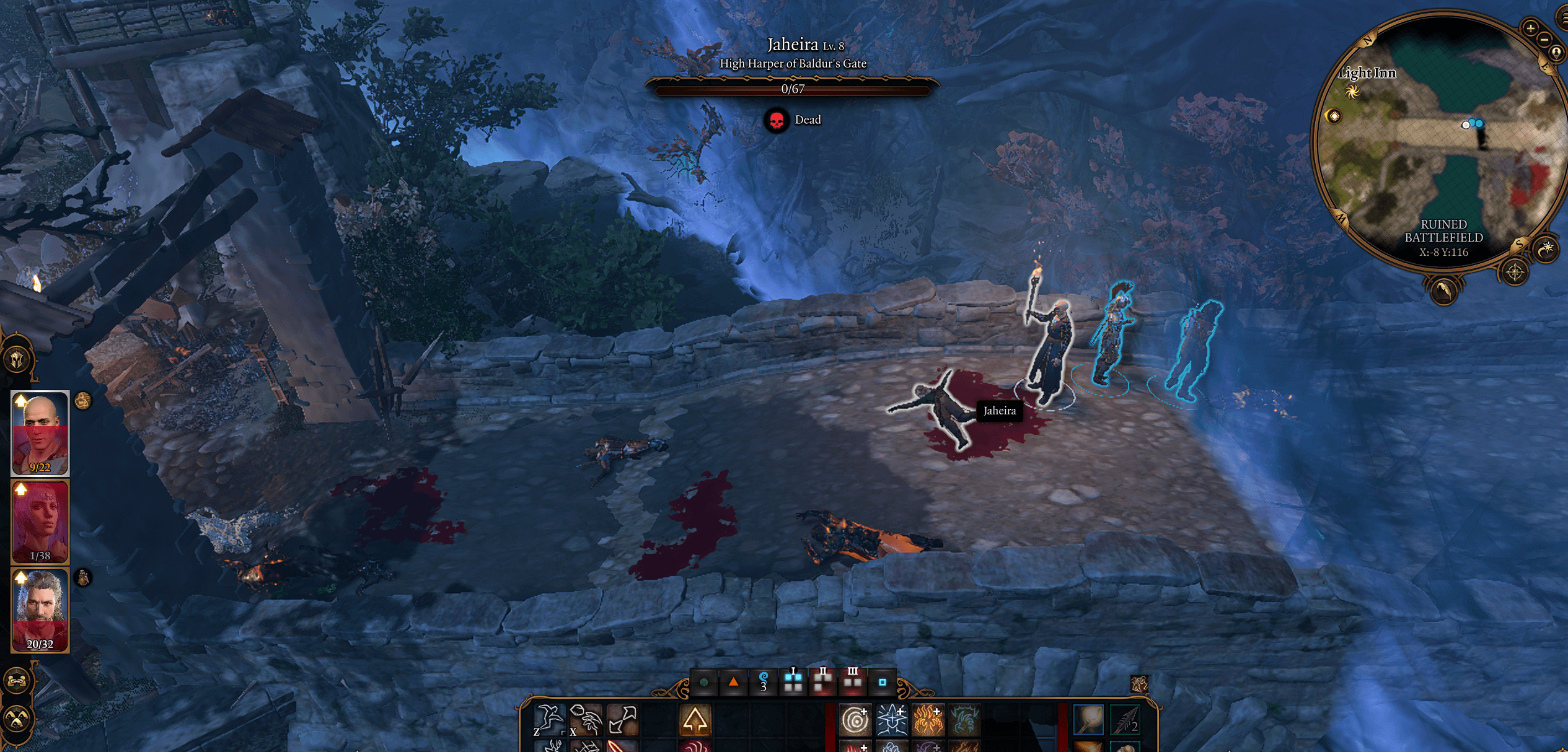 Jaheira Died Early in Baldurs Gate 3:  Is This a Bug or My Fault?