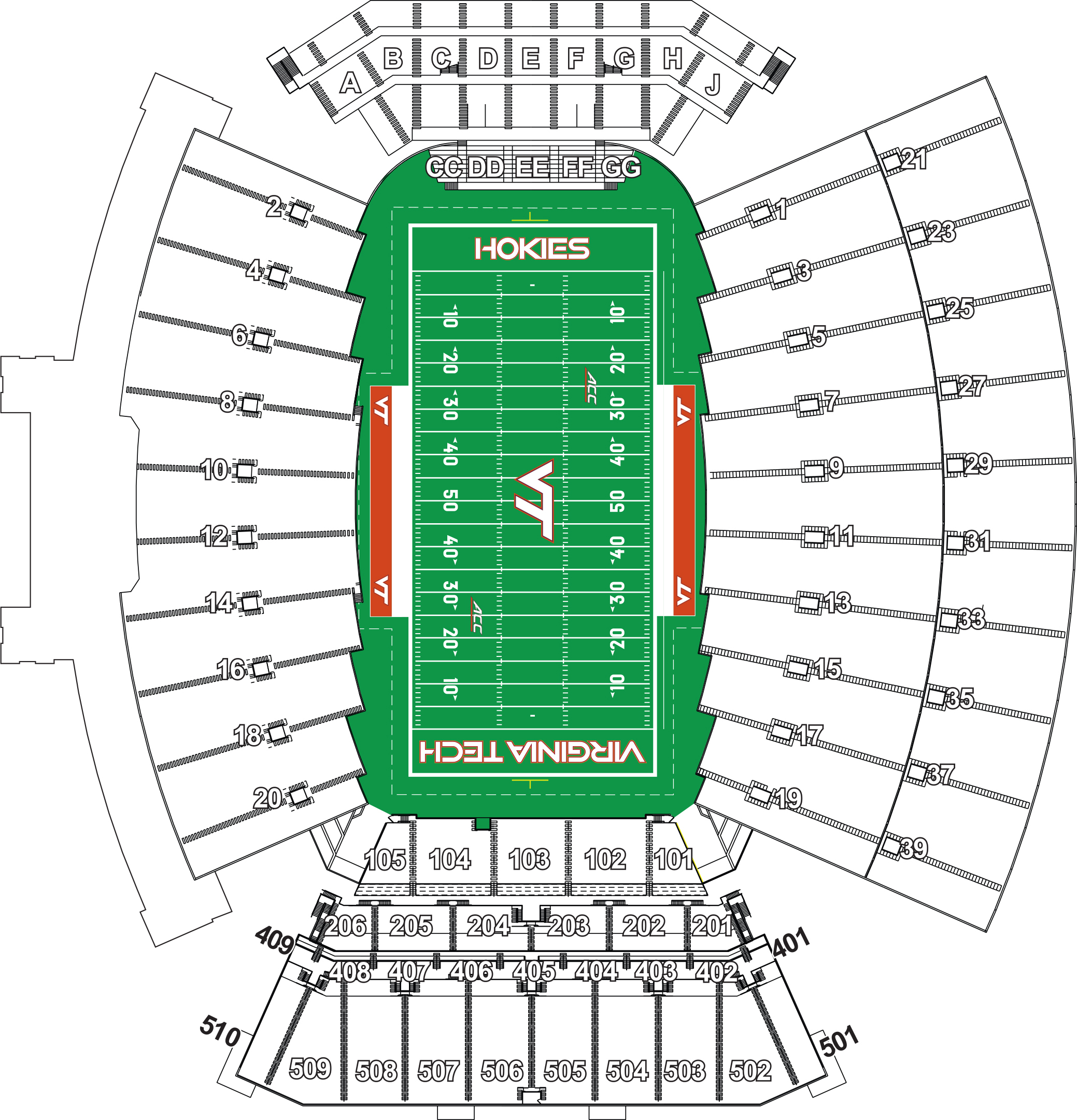 VA Tech Stadium Seating Chart: Find the Best Seats (Lane Stadium Seating Guide)