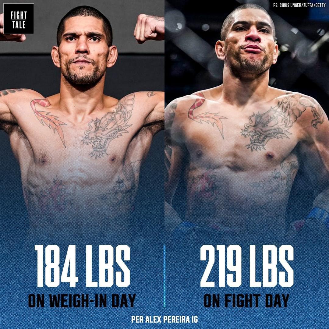 Alex Pereira Walking Weight: How Much Does He Cut for Fights?