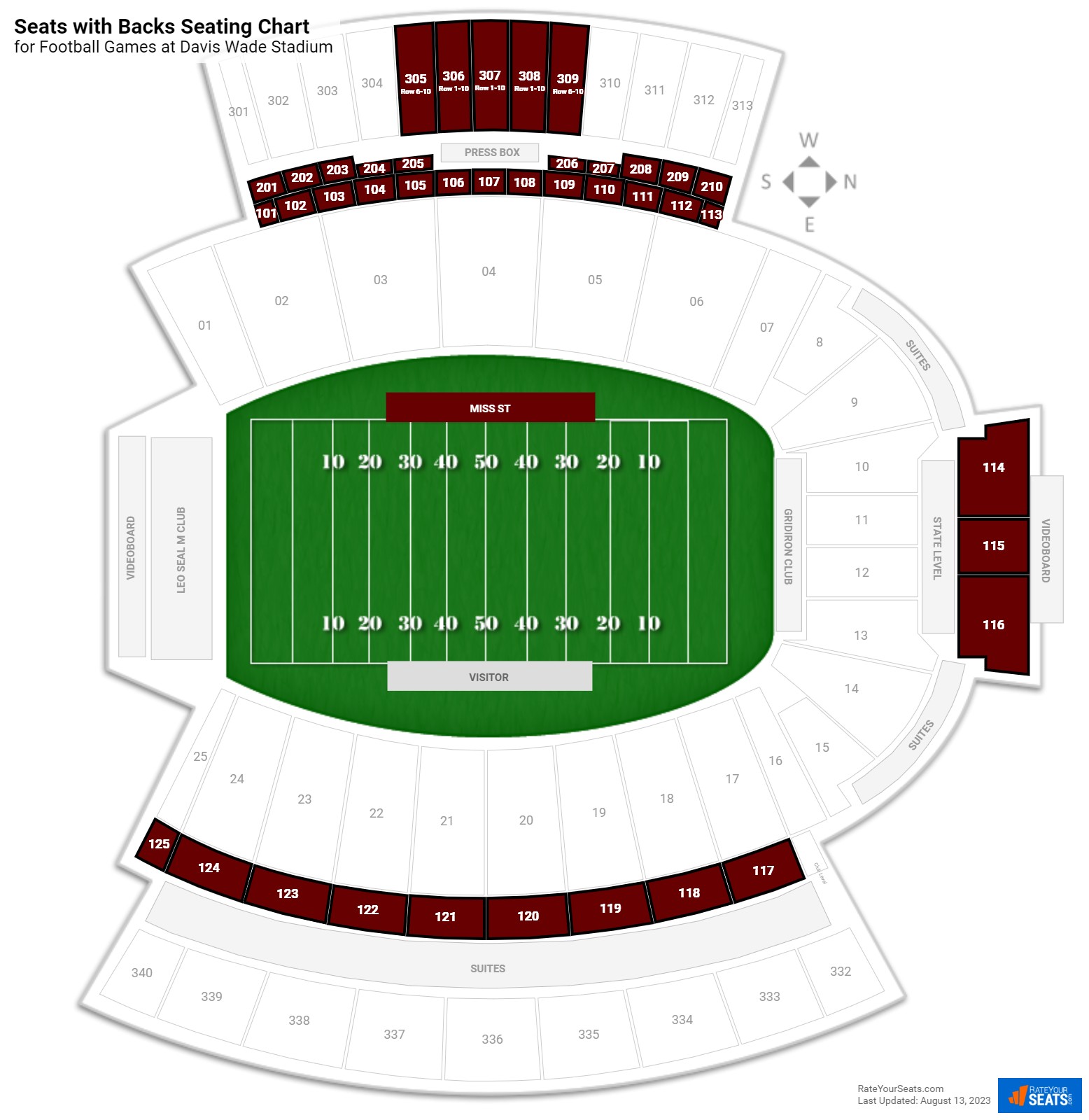 Davis Wade Stadium Seating Map: Where to Sit for the Best View