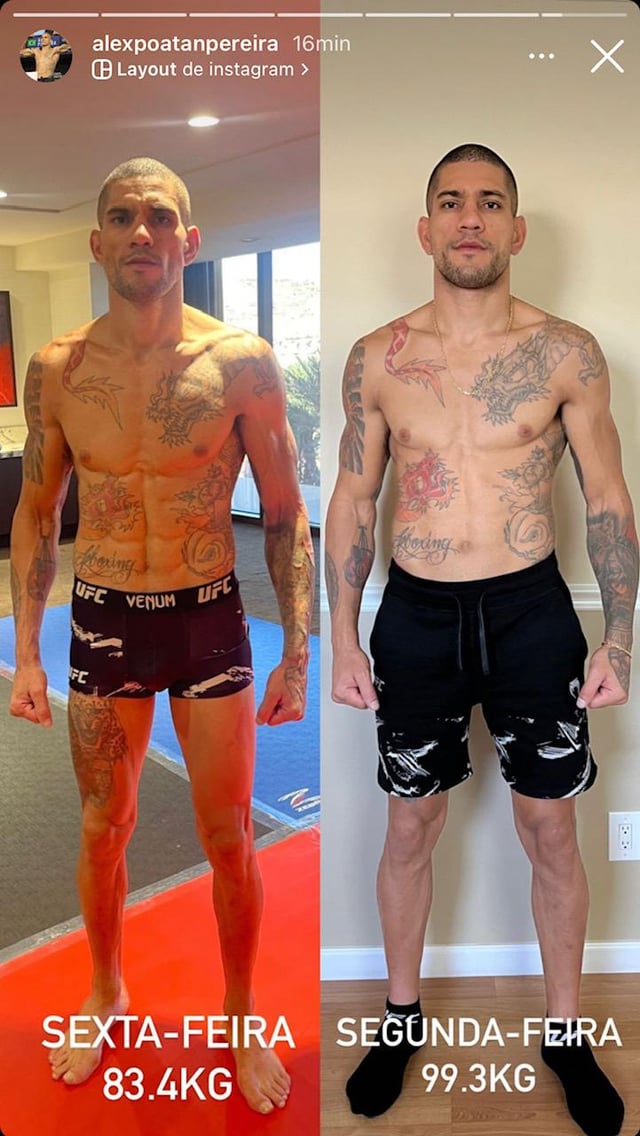 Alex Pereira Walking Weight: How Much Does He Cut for Fights?