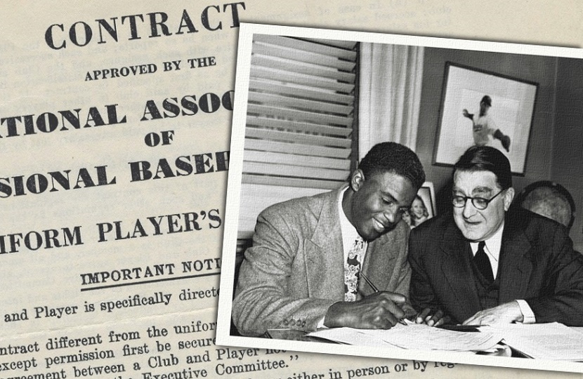 See Jackie Robinsons Contract Photo: Check Out the Historic Baseball Document