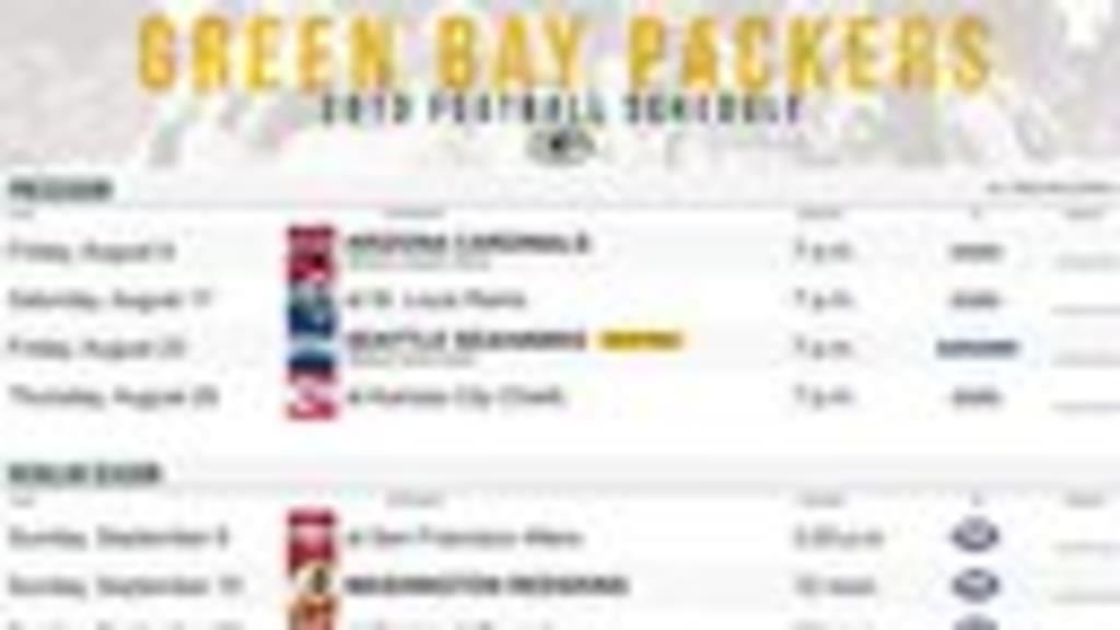 Green Bay 2013 Schedule: Check Out All Home and Away Games.