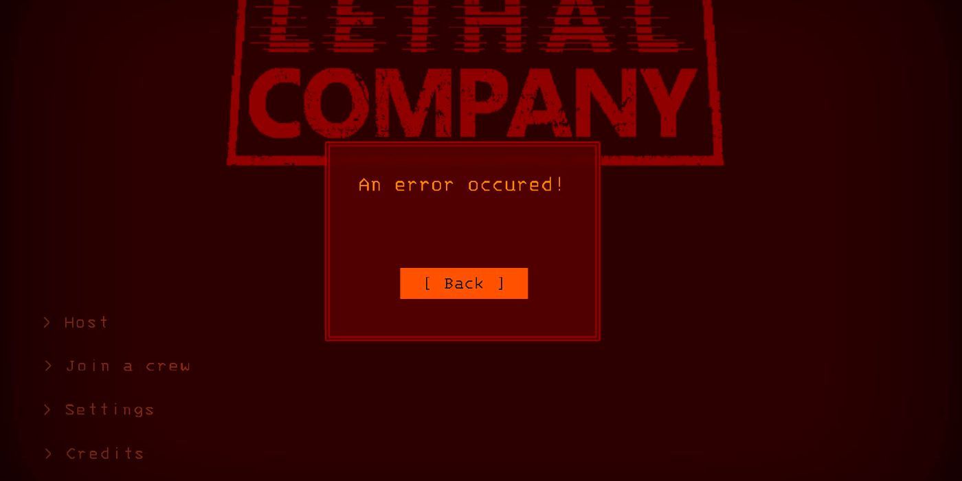 Lethal Company An Error Occurred Joining? Fix It Quick!