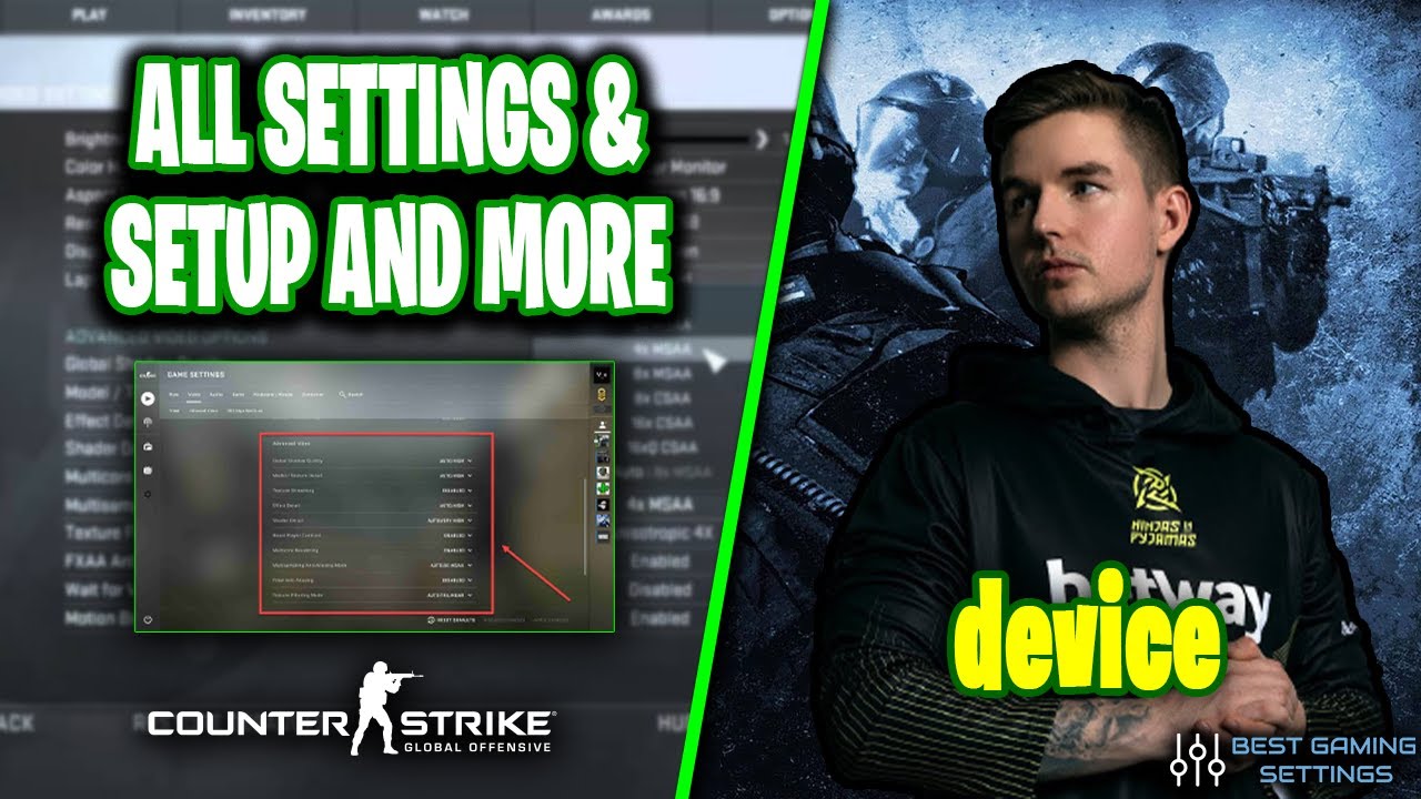 dev1ce csgo settings: See Exact Config, Resolution & Crosshair Used