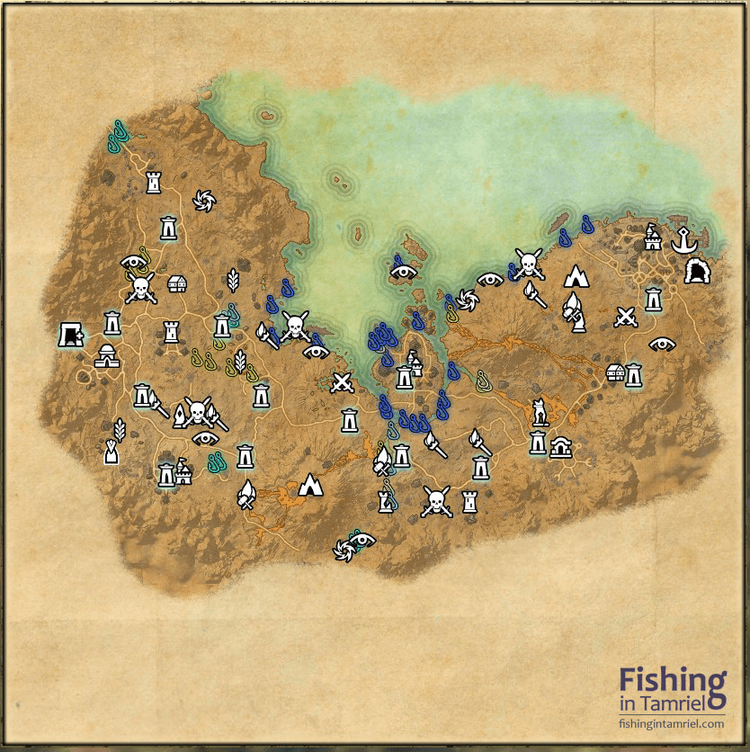 Ultimate Elder Scrolls Online Fishing Map: All Locations!