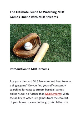 How to Use MLB Buffstreams: Easy Guide to Watch Baseball (Live Streaming Tips)